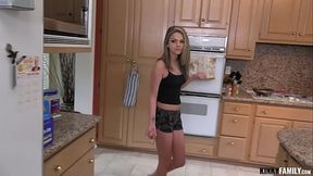 Stepbrother makes a move on tattooed teen stepsister Athena