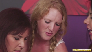 Raunchy CFNM Aunts Make Young Cock Sing