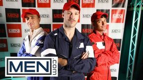 GUYS - Kenzo Alvarez, Liam Alyesto And Arno Antino Race To A Scorching Buttfuck 3some After The Podium