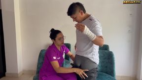 BIG ASS NURSE FUCKS HER PATIENT WHEN THE DOCTOR LEAVES.