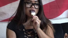 Deaf Phillipino Filipino ASL eating ice cream like a cock