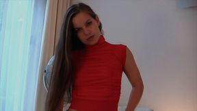 Giselle licking pantyhosed feet