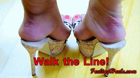 Walk the Line! - starring Feely Heely - Episode 2 - Extras! - Part 3 - High Heels Tiger Dress Toe Wiggling Spreading Nylons Lingerie - HD