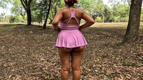 My horny neighbor invites me to exercise &mdash;  and the cheeky girl shows me her tits
