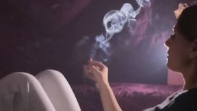 LOVE - ENJOYING A CIGARETTE WHILE WATCHING TV