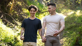 Romantic Woods Walk Leads to Hot Couch Action - Trevor Brooks and Sam Ledger