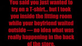 Public fitting room quickie ???? while your bf waited outside ????