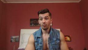 European Male Nikko Plays with His Dick in Jeans