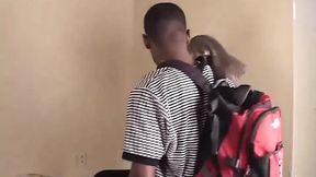 Black MILF loves huge black cock in her mouth and pussy