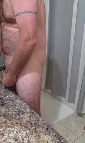 Beary Caught having a Shave, Stroke &amp; Hot Shower