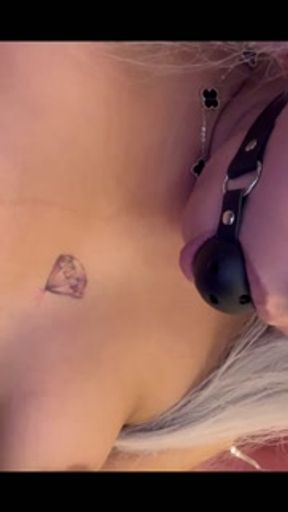 Extra tight Ginnix suffers and enjoys with a toy cock (sexual fantasy)