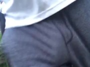 Sweat pants bulge