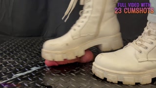 CBT Cumshots Compilation Bootjob Shoejob Footjob with TamyStarly - Ballbusting, Femdom, Boots