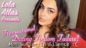 Part 4 "Transaction Dating Findom Failure" Men suffer in silence :(