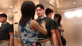 Law School 21 - Lily sucks me dry in the elevator and we almost got caught