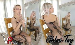 Chloe Toy - E-Cigerette and Fishnet Bodysuit
