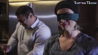 ENTICING TRANSSEXUAL - Smalltits inked TRANSSEXUAL barebacked by BOYFRIEND after dicksucking