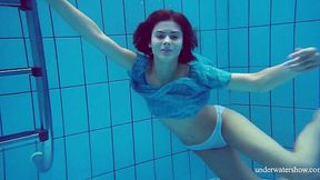 Russian Teen Marie: Panties Take Flight Underwater!