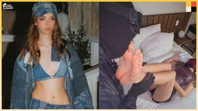 6'1 (186 cm) Fashion Model Has Her Big Feet Worshipped For The Very Fist Time - Intense Toe Sucking & Foot Worship Treatment