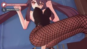 Hu Tao Bunnygirl Genshin Impact Animation #11