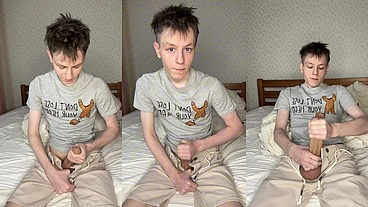 Three Days Abstinence Ends In Twink Bed Flooding
