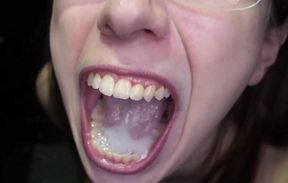 Jackie Hoff with glasses slurps massive dicks in t