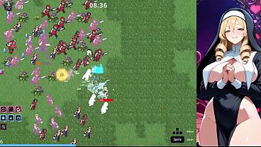 Slutty Nun Purging the Wicked Desires of Sinful Men | Vampire Survivors Hentai Game | Sinful Survivors Demo 1