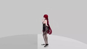 Honkai Impact Raiden Mei I&#039;m so Hot Strip Show Hentai Mmd 3D Red Hair Color Edit Smixix