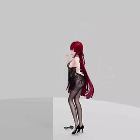 Honkai Impact Raiden Mei I&#039;m so Hot Strip Show Hentai Mmd 3D Red Hair Color Edit Smixix