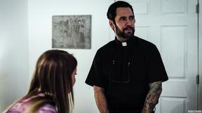 ”PURE TABOO Bad Eliza Eves corrupts the priests & makes him fuck her”