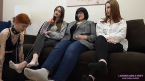 ANGELA, AURORA and SARAH - Feel the taste of our feet!