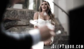 Ella Reese gets double-teamed by two hung studs in taboo threesome