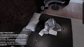 Two cute Robloxians submit to each other's desires in a condo
