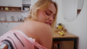 Empty house and my TikTok stepsister swallows my dick clean