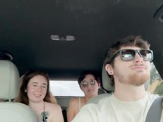 2 Hot College Cuties Tempt Their Uber After The Beach- OnlyFans: LeoTheRedHead