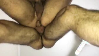 Bear hunk gets his ass hammered hard in rough anal session