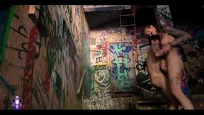 Trans Girl Public Fucking of a Trans Man in an Abandoned Powerplant