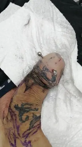 cock tattooing live and real!
