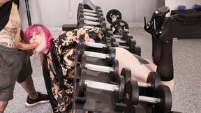 ”TS gym rat Lena Moon ravaged in tight butt & enjoyed strangers meat”