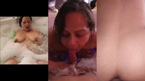 madura latina tetona culona en el jacuzzi meada y follada
