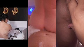 madura latina tetona culona en el jacuzzi meada y follada