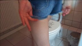 Classic piss on toilet