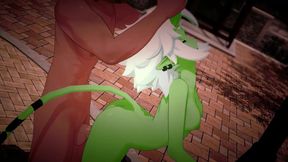 Zenless Zone Zero Soukaku Hentai Doggystyle Sex Demon Girl Mmd 3D Lime Green Skin Color Edit Smixix