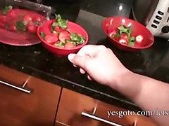 Amateu r Aubrey Rose tries out anal sex after eating strawberries