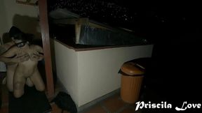 Nighttime Outdoor Fucking with Hot Lovers