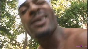 Black Deja Vue Boldly Proclaims Her Desire for Doggy Style Humping on the Outdoor Couch.