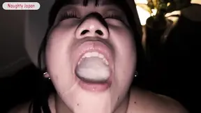 Japanese babe Risa takes on eight rounds in one night