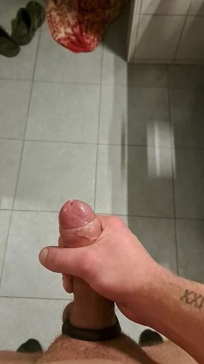 Cumshot after shower