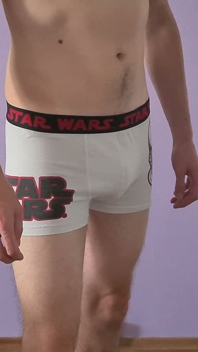 HOT BOXERS SHOW - I'm trying on some of my boxers with touching myself and my hairy dick closeup 4K   Clip 2