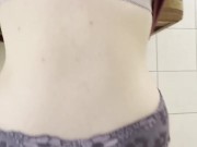 A quick fuck with clothes on, in her parents' living room